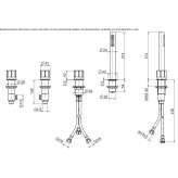 Stainless steel hydroprogressive bathtub set with a shower head Mislata