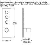 Thermostatic shower tap with plate Lodrino