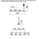 4-hole bathtub faucet for countertop installation with a shower hand Kandira