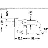 External thermostatic bathtub faucet Thiene