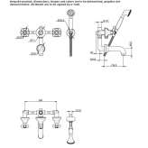 Wall-mounted bathtub faucet with a shower hand Eresing