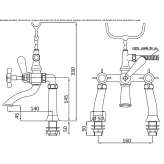 Deck mounted outdoor steel bathtub faucet Socond