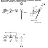 Wall-mounted Concealed bathtub faucet with a shower hand Eresing