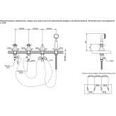 Countertop-mounted, 4-hole, concealed bathtub faucet with a shower head Eresing