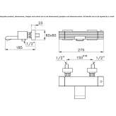 Wall-mounted bathtub faucet Cortona