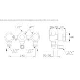 3-hole shower tap Metes