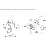 Shower faucet with switch Arlate