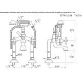 2-hole shower faucet with a hand shower Elsdorf