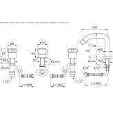 Set for a 4-hole bathtub Metes