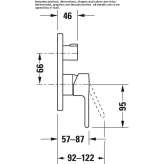 Concealed single-lever bathtub faucet Niel