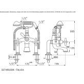 2-hole shower faucet with a hand shower Elsdorf