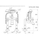 Two-hole freestanding bathtub faucet Okemos