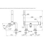 2-hole bathtub faucet with diverter Coromoro