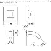 2-hole wall-mounted bathtub faucet Dural