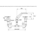 Set for a 3-hole bathtub Putyla