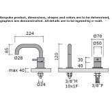 Stainless steel bathtub set with hand shower Topile