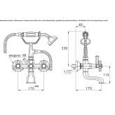 Classic 2-hole bathtub faucet Benimodo