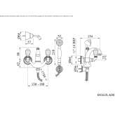 Two-hole brass bathtub faucet Certaldo