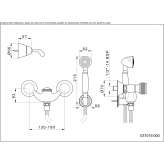 Two-hole brass bathtub faucet Mlini