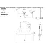 Wall-mounted thermostatic bathtub faucet with a hand shower Voivozi