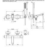 Bathtub faucet with flow limiter Tintagel