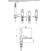 Set for a thermostatic bathtub Mouret