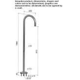 Single-lever brass bathtub faucet Melres