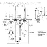 Countertop mounted, 4-hole, drop-in bathtub faucet Contesti