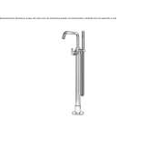 Freestanding brass bathtub faucet with diverter and hand shower Brainerd