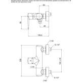 External single-lever, wall-mounted bathtub faucet made of ABS plastic Mykanow