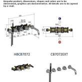 Thermostatic brass bath tap with hand shower Melres