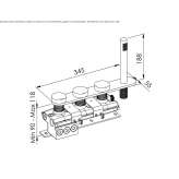 Thermostatic bathtub set with a switch Zandt