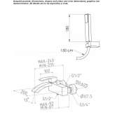 Wall-mounted bathtub faucet with a shower hand Zicuicho