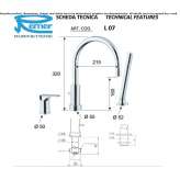 Set of a 3-hole bathtub with a shower head Muzillac