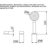 3-hole deck mounted bathtub faucet with hand shower Prijedor