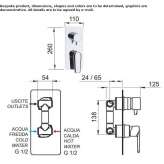 Concealed single-lever shower faucet with diverter Raning