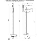 Bathtub faucet with flow limiter Tintagel