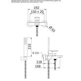 Outdoor bathtub set with diverter Odra