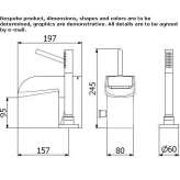 Bathtub faucet with a shower hand Comabbio