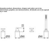 4-hole bathtub faucet for countertop installation with a shower hand Comabbio