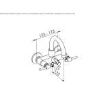 2-hole wall-mounted bathtub faucet Mantinos