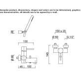 Wall-mounted bathtub faucet with a shower hand Passons