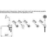 5-hole wall-mounted bathtub faucet with hand shower Ancone
