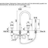 4-hole bathtub set with a hand shower Lyford