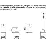 4-hole bathtub faucet for countertop installation with a shower hand Salida