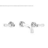 3-hole wall-mounted bathtub faucet Oulins