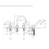 4-hole bathtub set with a hand shower Lytle