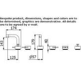 Countertop mounted, 5-hole, drop-in bathtub faucet Buyukkoy