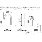 4-hole bathtub faucet for countertop installation with a shower hand Prijedor