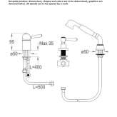 Single-lever bathtub set with a shower hand Locara